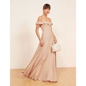 Reformation Verbena Dress in Champagne